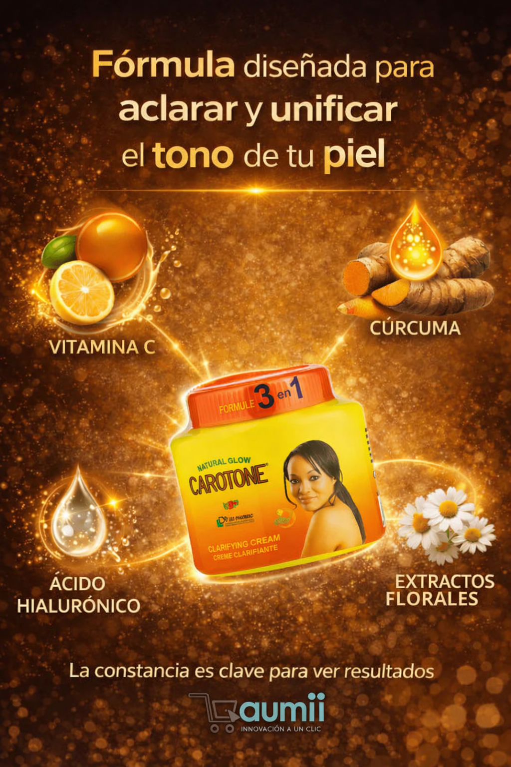 CAROTONE™ Crema aclaradora para HOMBRES! y MUJERES 135 ml