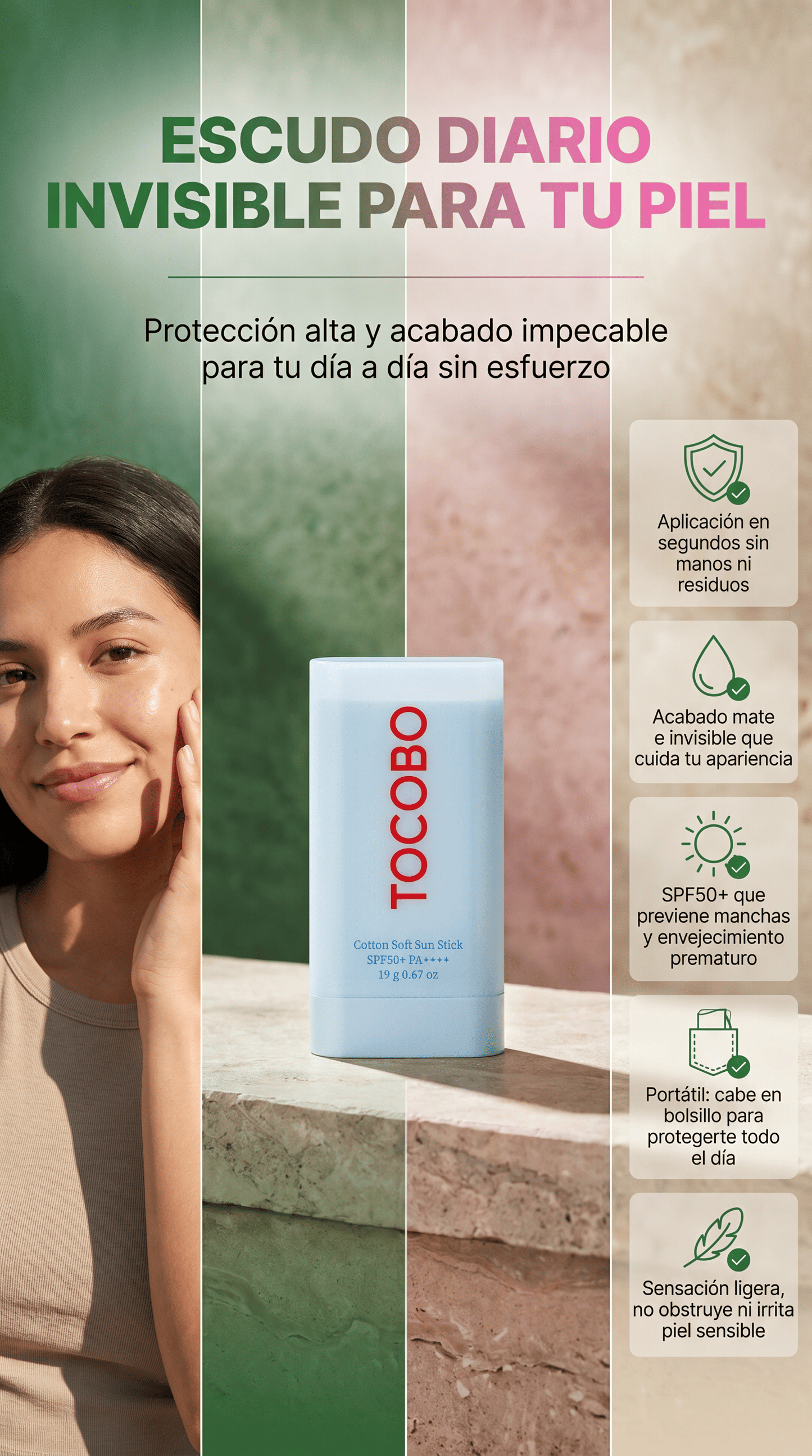 PROTECTOR SOLAR DE MODA TOCOBO- !OFERTA LIMITADA! OBTEN 2 POR UN PRECIO ESPECIAL!