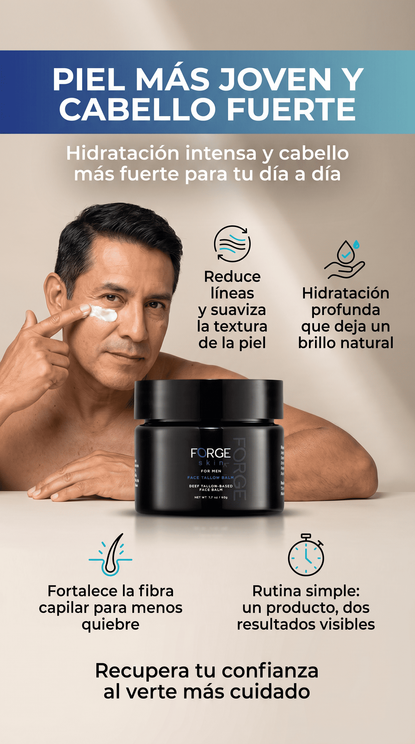 !SUPER COMBO! Forge Skin CREMA REPARADORA Y RECIBE !GRATIS! Aceite Mielle: DILE ADIOS A LA CAIDA DEL CABELLO!
