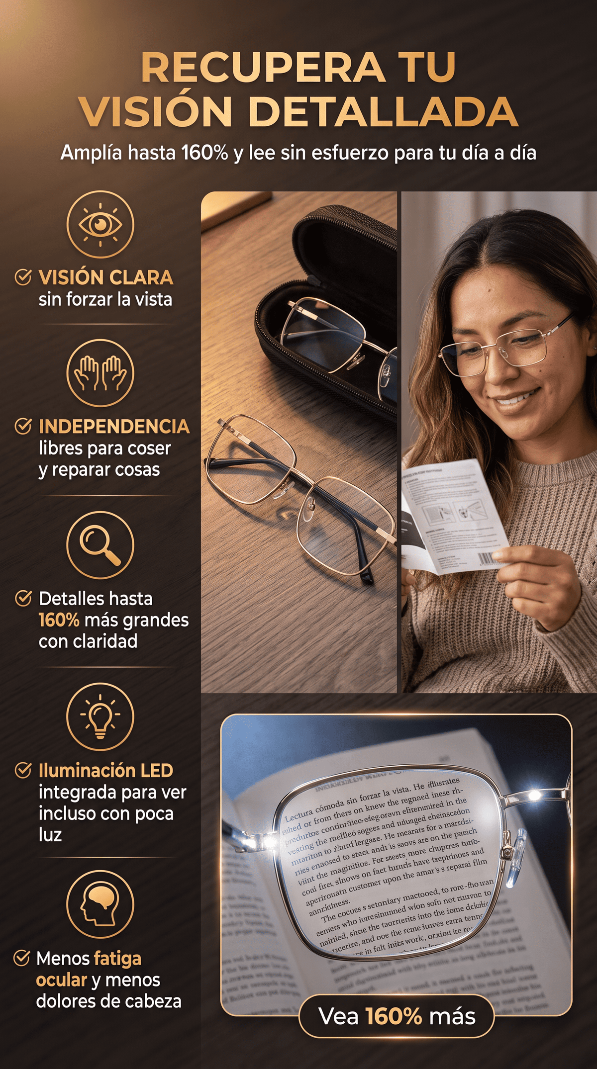 Gafas Aumento inteligente PRO - OFERTA 2X1 + ESTUCHE Y PAÑO