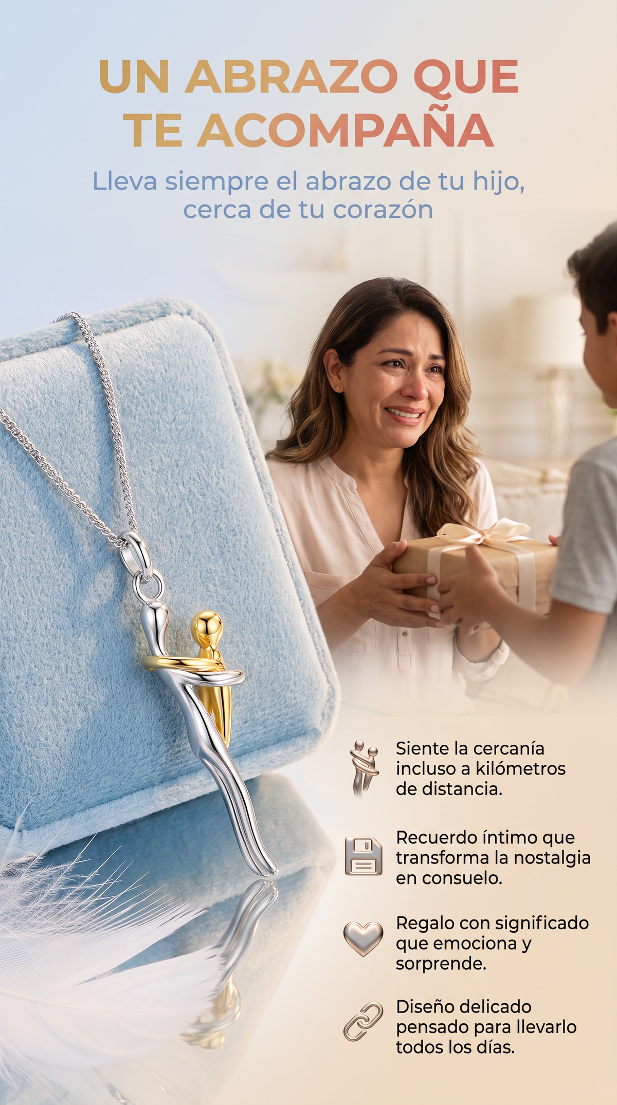 👩👦 Cadena Abrazo eterno Madre e Hijo💕- 2x1 !OFERTA SOLO HOY! + CAJA REGALO GRATIS