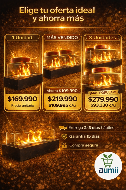 CALMA FLAME™ – Chimenea de Mesa Premium sin Humo