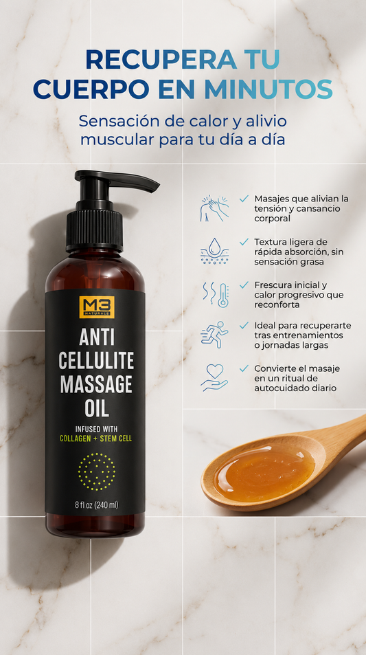 M3 naturals Oil Massage 400ml- 50% DESCUENTO SOLO POR HOY!+OBSEQUIO GRATIS