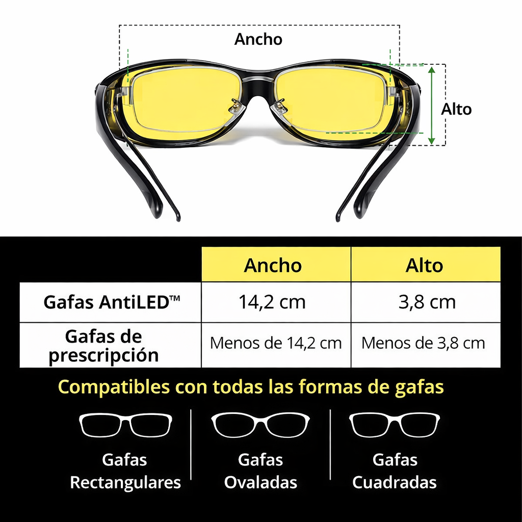AntiLED™ Mejore su visión en el día y la noche!