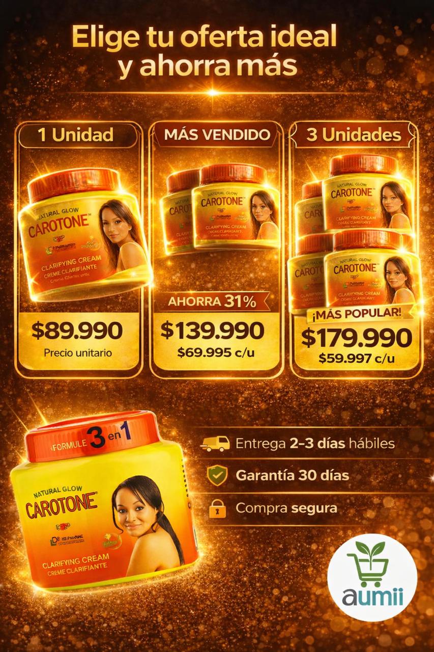 CAROTONE™ Crema aclaradora para HOMBRES! y MUJERES 135 ml