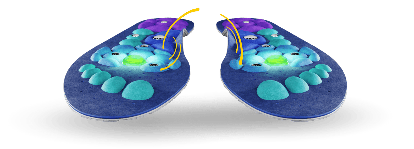AcuBalance™ plantillas magnéticas masajeadoras de acupresión