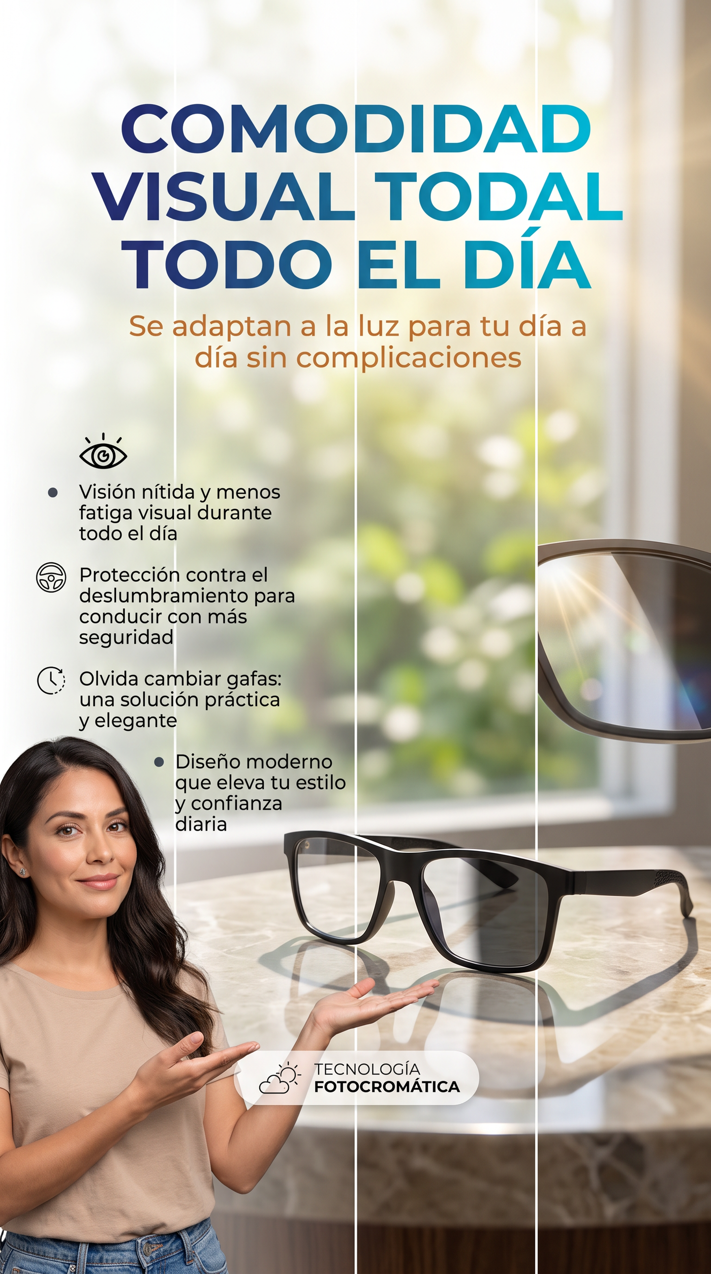 Gafas Rectangulares Fotocromaticas🔥- !OFERTA SOLO HOY! 2x1 + envío GRATIS