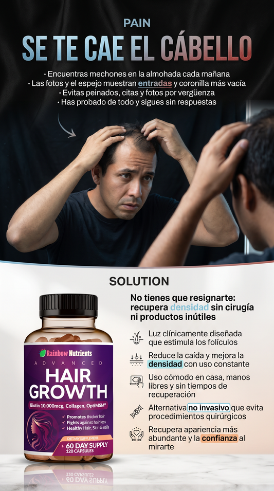 Hair Growth Advanced Cap- !OFERTA SOLO HOY- 2X1 + OBSEQUIO SORPRESA GRATIS!