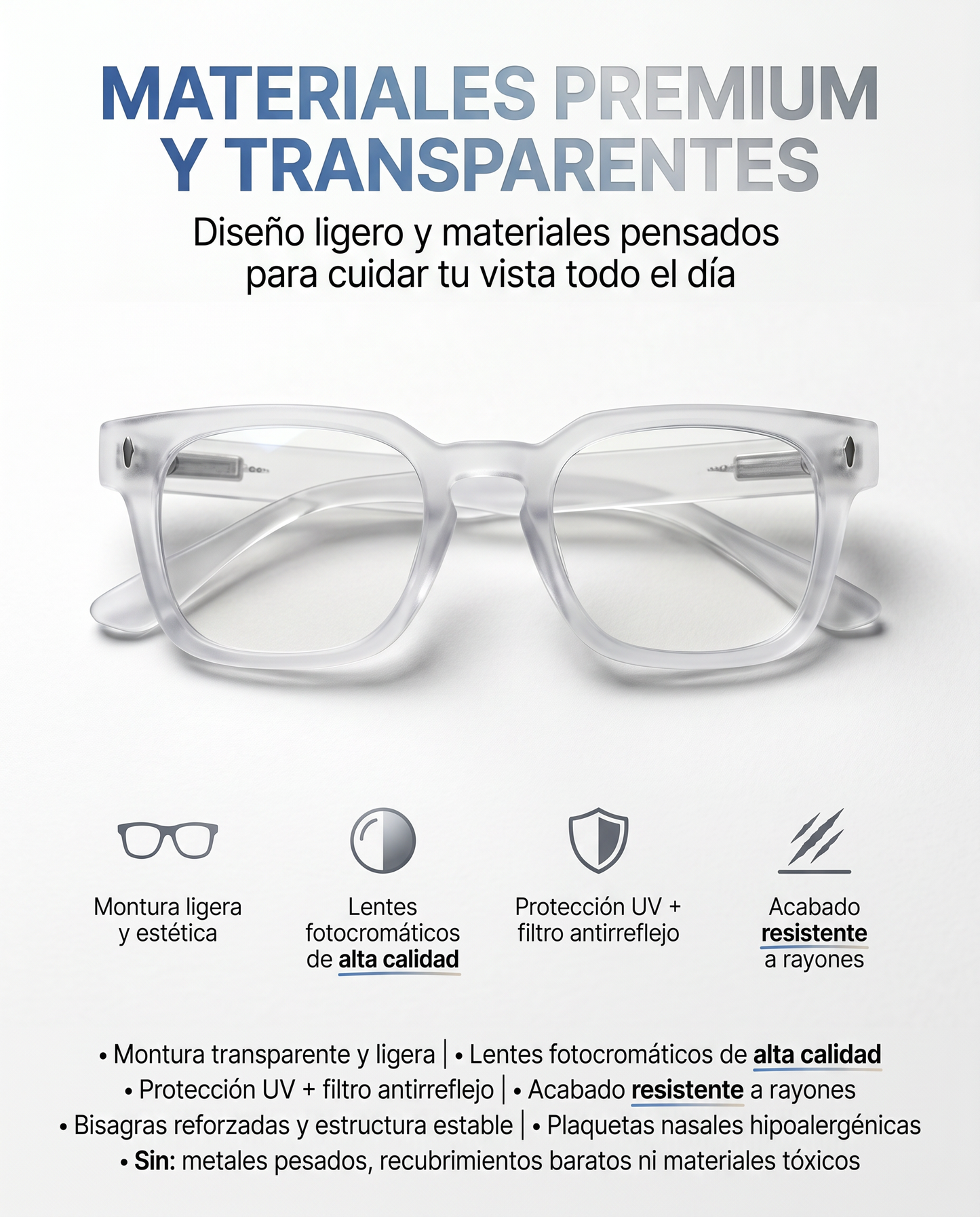 Gafas Transparentes Fotocromaticas- 2x1 + !ESTUCHE Y PAÑO- SOLO POR HOY!