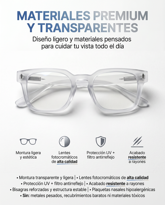 Gafas Transparentes Fotocromaticas- 2x1 + !ESTUCHE Y PAÑO- SOLO POR HOY!