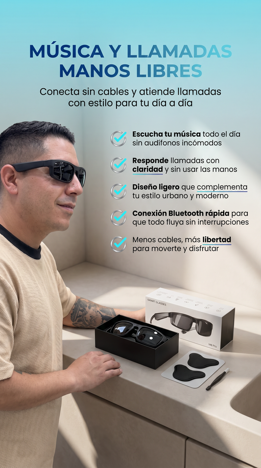 Lentes Inteligentes Bluetooth M6 Pro-SUPER OFERTA! SOLO POR HOY PRECIO ESPECIAL!+ OBSEQUIO SORPRESA!