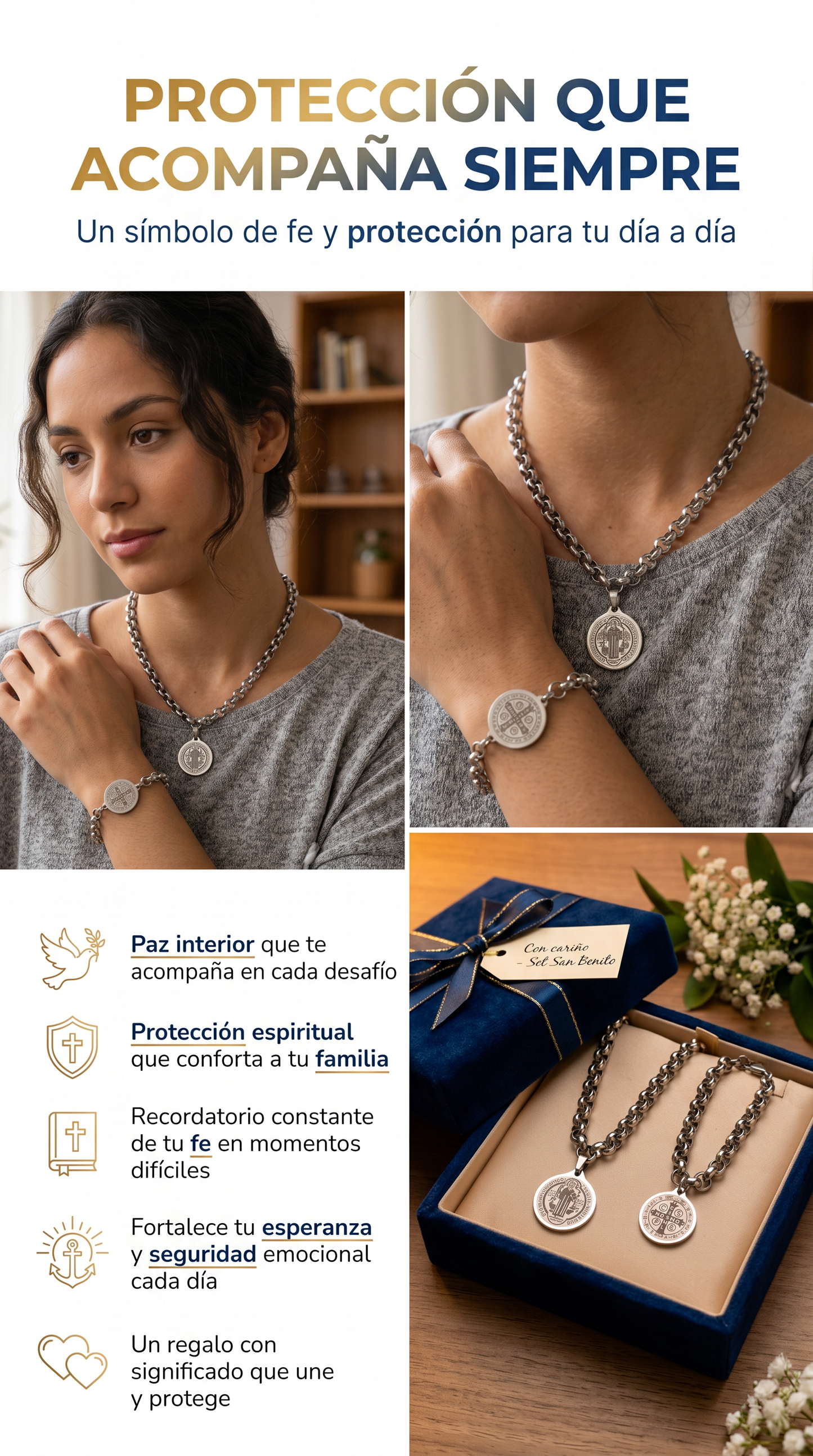 🙏🏾 Set De Proteccion 🕊️  San Benito OFERTA SOLO HOY!  + MANILLA Y CAJA REGALO GRATIS